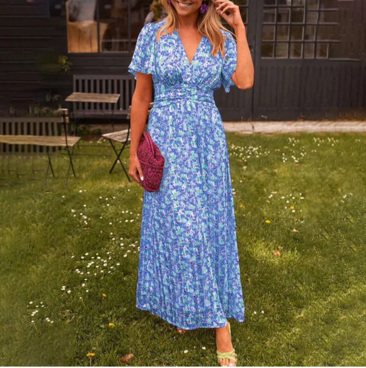 FREYJA™ – Classic V-Neck Dress