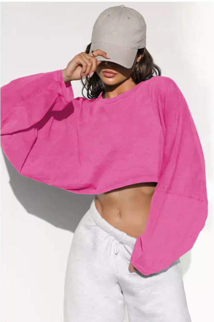 SKYE™ - Casual Cropped Pullover Sweatshirt