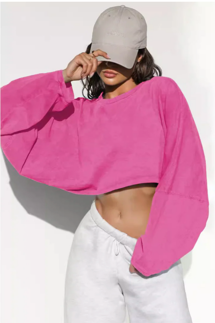 SKYE™ - Casual Cropped Pullover Sweatshirt