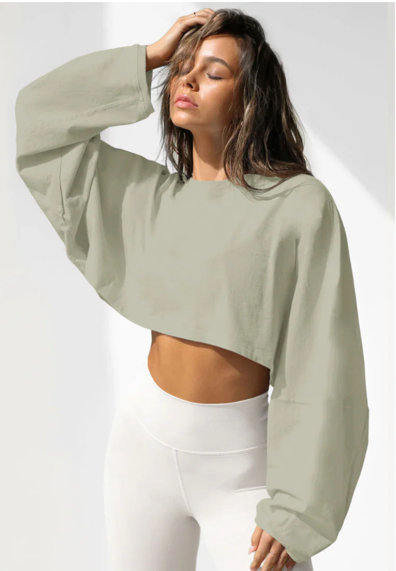 SKYE™ - Casual Cropped Pullover Sweatshirt