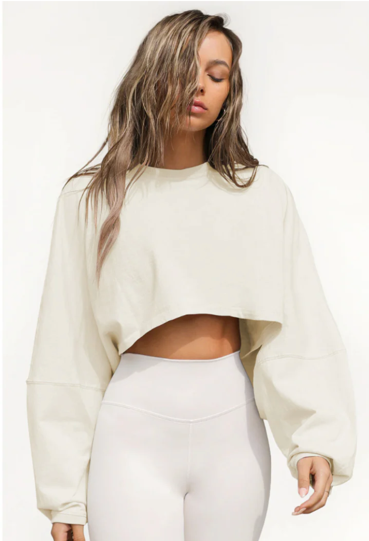 SKYE™ - Casual Cropped Pullover Sweatshirt