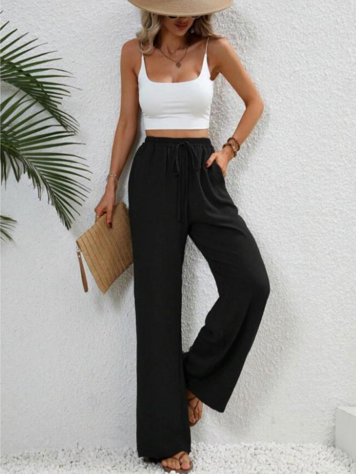 FISHA™ – Classic High Waist Wide Leg Trousers