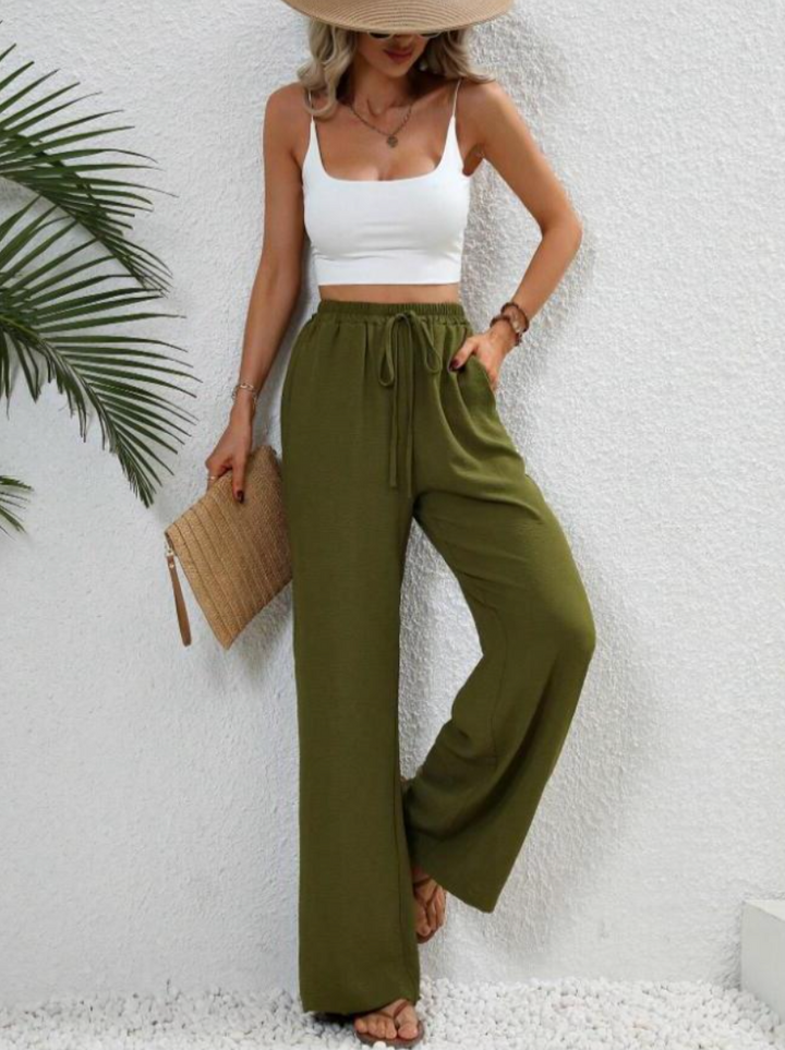 FISHA™ – Classic High Waist Wide Leg Trousers