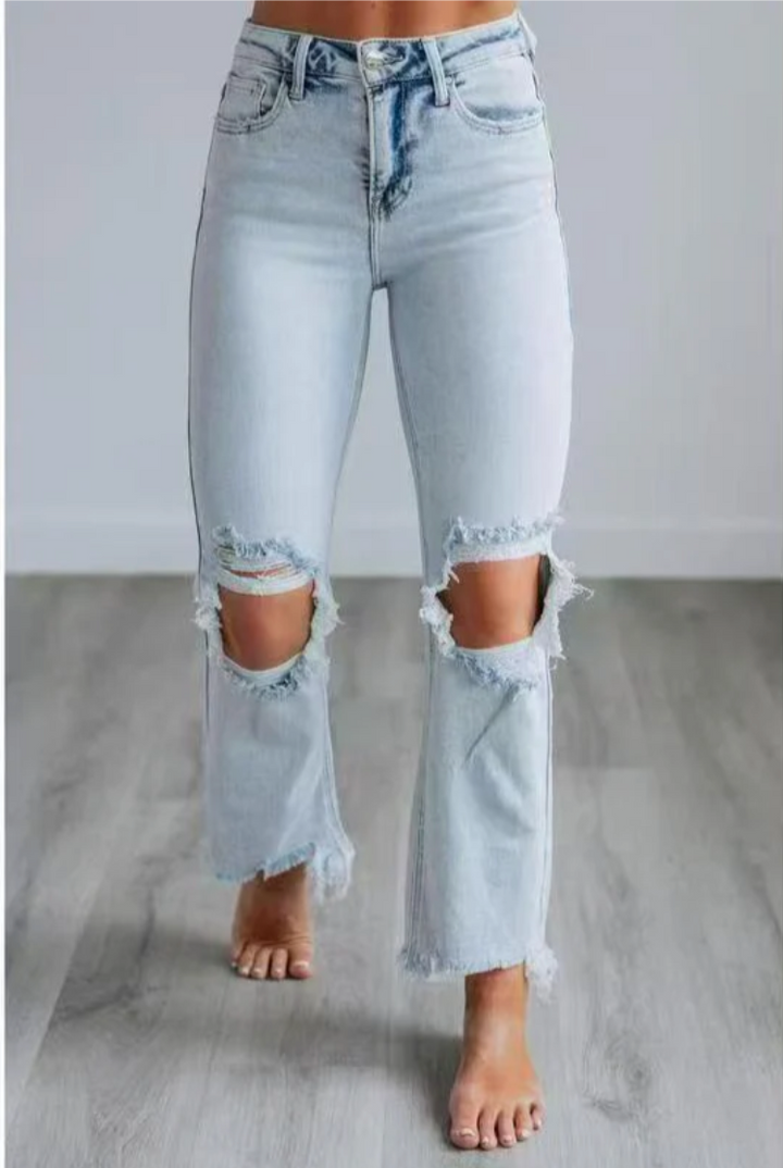 TALA™ – Casual Washed Slim-Fit Ripped Jeans